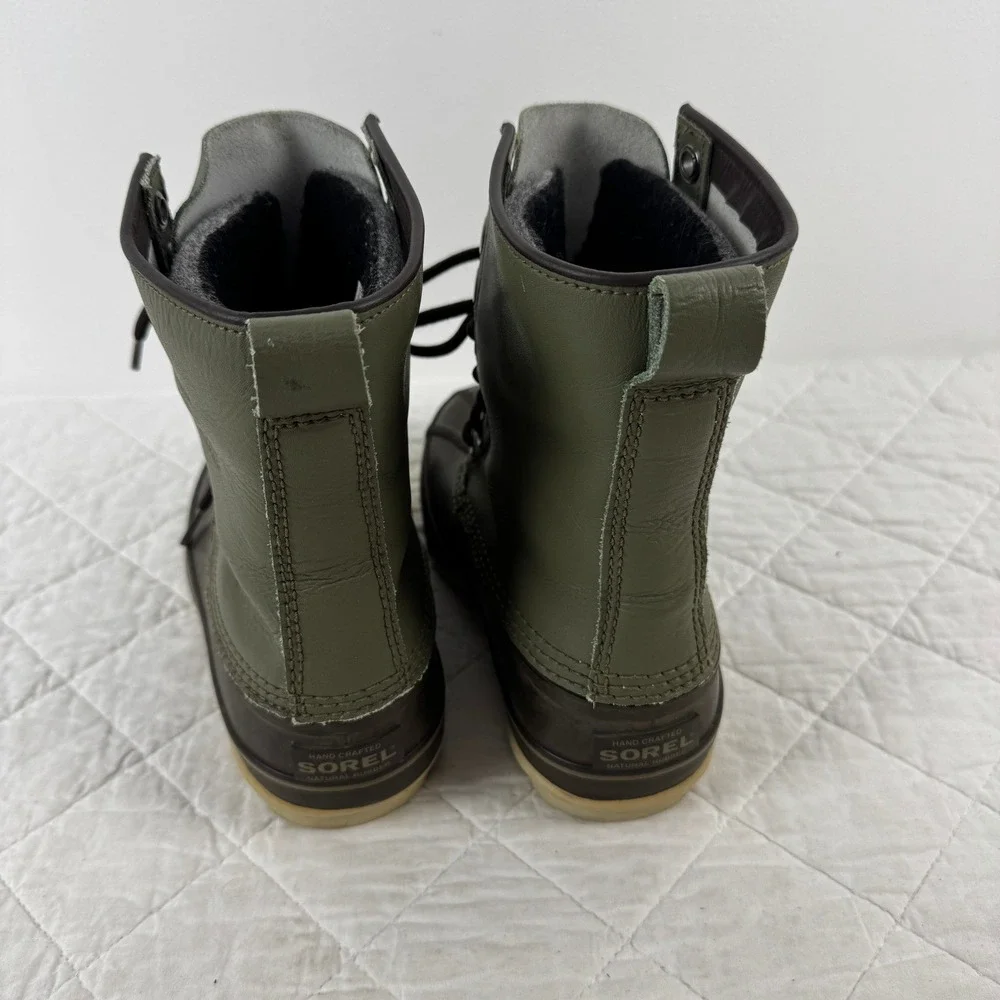 Sorel 1964 Premium Waterproof Duck Boots‎ Olive Green Brown NL1330-340 Womens 6